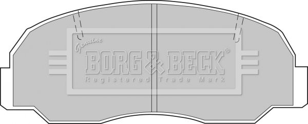 BORG & BECK Комплект тормозных колодок, дисковый тормоз BBP1206